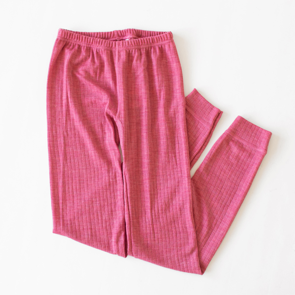 限定色 ウール レギンス NEEDLE DROP WOOL(PINK)