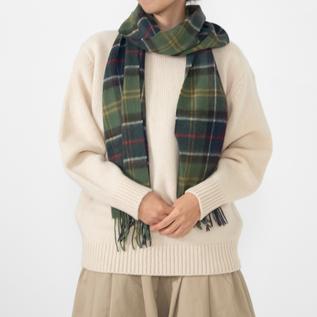 新品未使用　Barbour マフラー　カシミヤ10%　メリノ90%　バブアー 新品未使用 Barbour マフラー カシミヤ10% メリノ90% バブアー