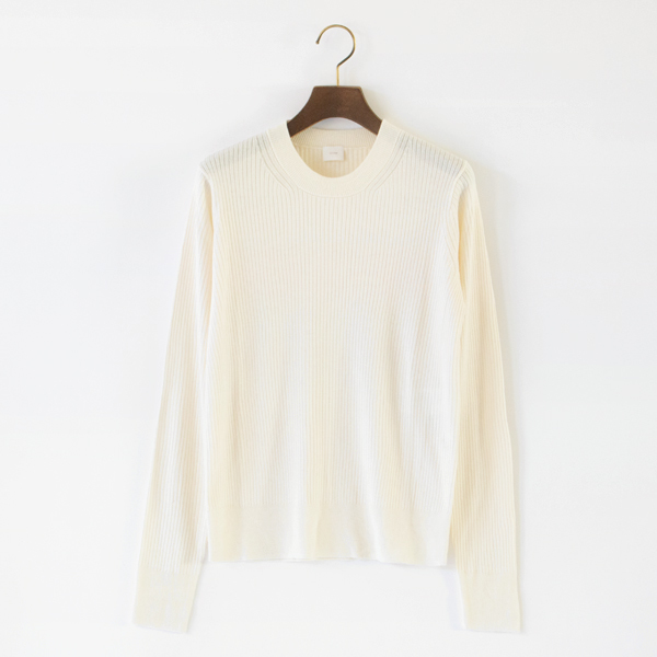 シルクカシミヤ クルーネックプルオーバー(WHITE)