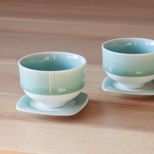煎茶椀とセットで使えます(鍋島青磁) 煎茶椀とセットで使えます(鍋島青磁)