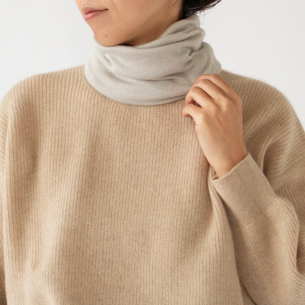 ふわふわシルクネックウォーマー(LIGHT GRAY)