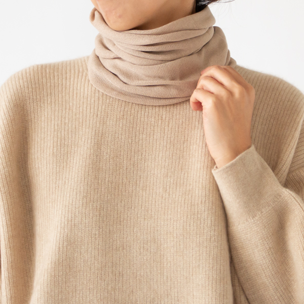 ふわふわシルクネックウォーマー(BEIGE)