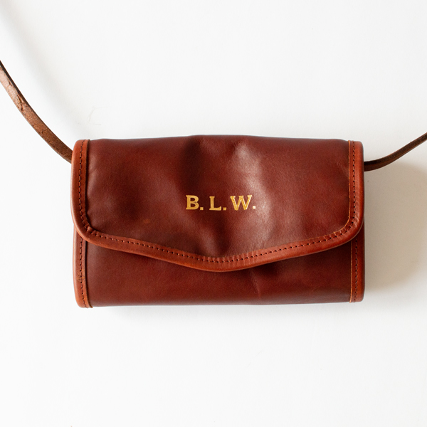 LEATHER WANDER MONEY BAG(CAMEL)