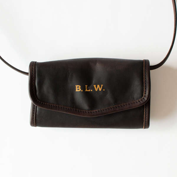 LEATHER WANDER MONEY BAG(BLACK)