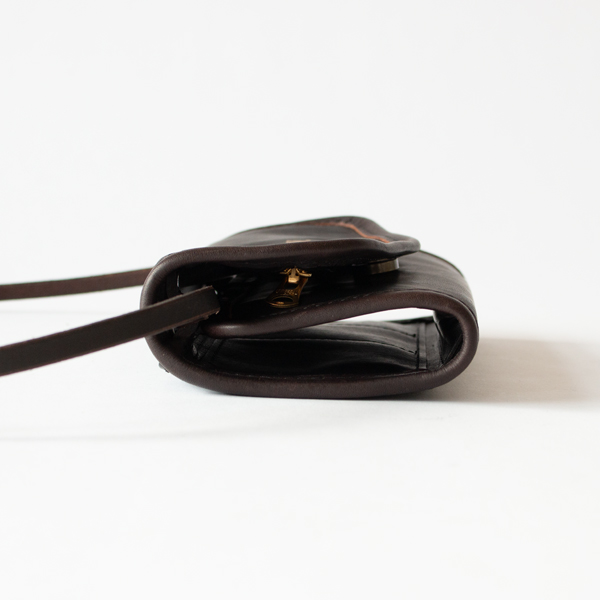 LEATHER WANDER MONEY BAG(BLACK)