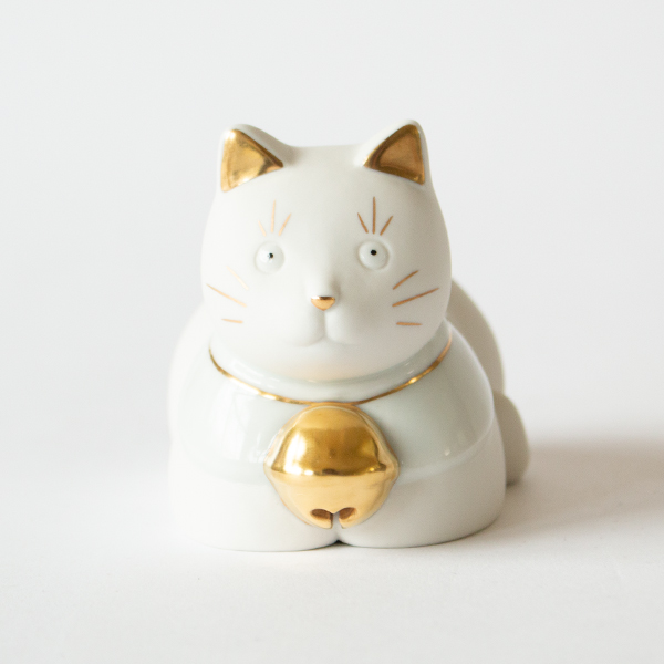 ちょうえもん座猫 金白