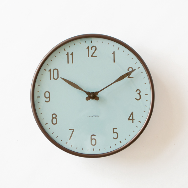 【限定生産】ARNE JACOBSEN Wall Clock Station ROYAL BLUE(210mm)