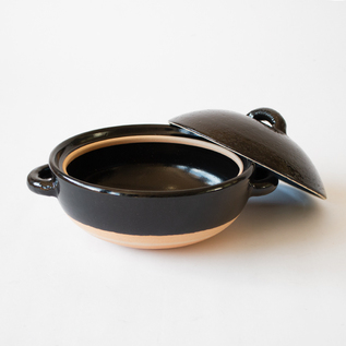 黒い陶器製土鍋 金色装飾 黒い陶器製土鍋 金色装飾 伊賀土鍋 8号／TOJIKITONYA（とうじきとんや）