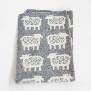 HALF SIZED BLANKET SHEEP GREY