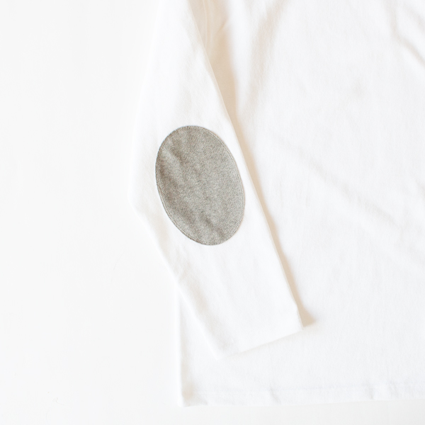 肘がワンポイント(BLANC GRIS CHINE 38) 肘がワンポイント(BLANC GRIS CHINE 38)