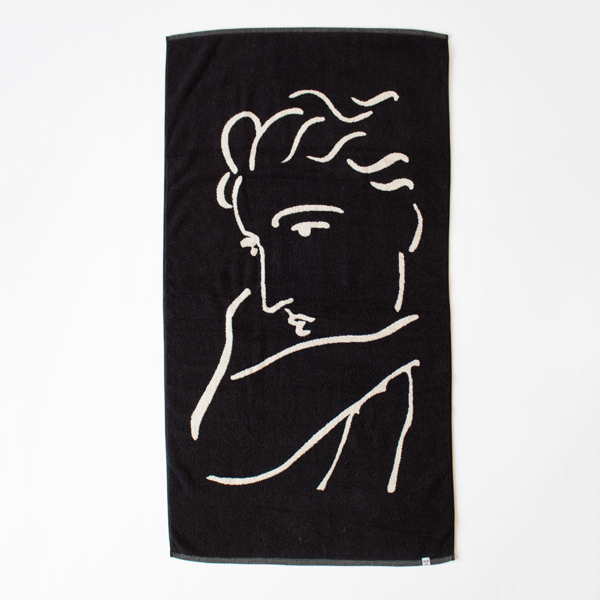 AMBIENT TOWEL バスタオル(Henri Matisse/Charcoal×Cream)
