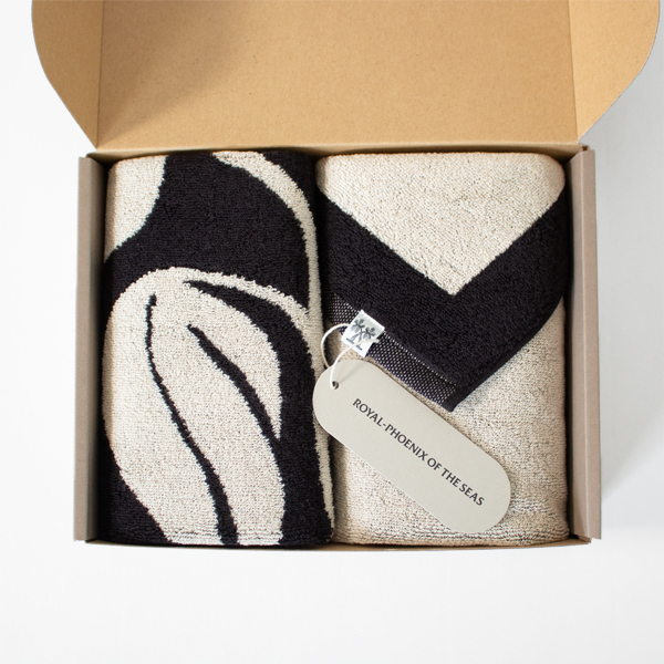 AMBIENT TOWEL フェイスタオルセット(BOTANICAL/Charcoal×Cream)