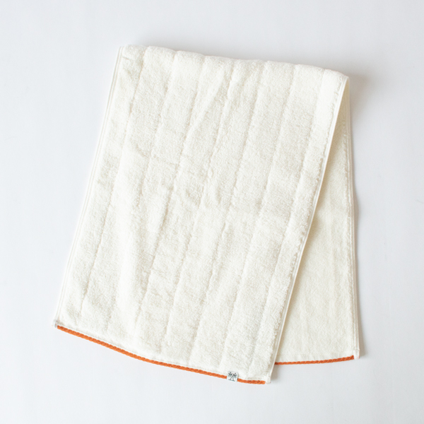 WHIT/APRICOT ORANGEPREMIUM CABIN フェイスタオル WHIT/APRICOT ORANGEPREMIUM CABIN フェイスタオル
