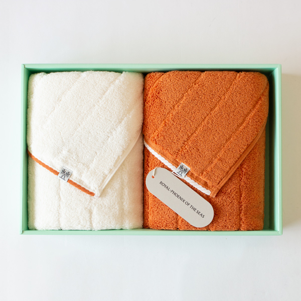 PREMIUN CABIN フェイスタオルセット(APRICOT ORANGE)