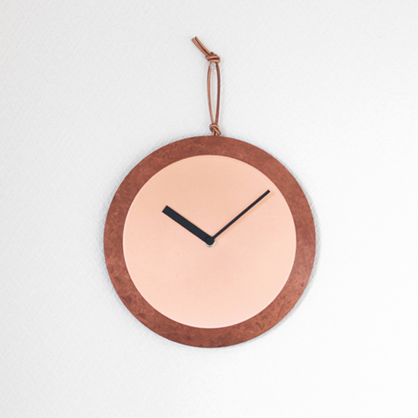 clock（壁掛け時計）(copper pink)