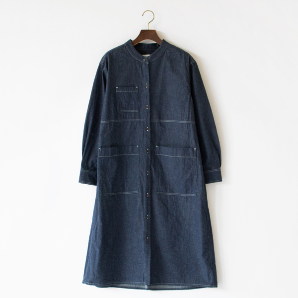 8オンスデニム シャツワンピース(INDIGO)