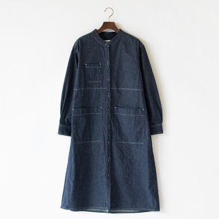 8オンスデニム シャツワンピース(INDIGO)