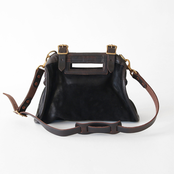【別注】SUEDE×LEATHER CITY MAILバッグ SMALL(BLACK)
