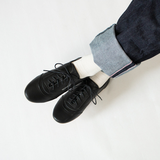 アニエル　バレエシューズ 黒 クロスストラップ38 Dot＆Stripes CHILD WOMAN バレエシューズ パンプス ANNIEL 革