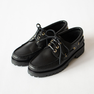 ARTESANOS 黒 モカシン・デッキシューズ ARTESANOS 黒 モカシン・デッキシューズ