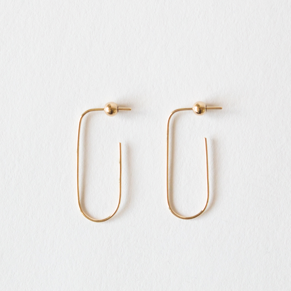 HOOP PIERCES 10K GOLD（ペア）(OVAL)
