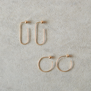 【オーダー】HOOP PIERCES 10K GOLD（ペア）※7月中旬発送予定
