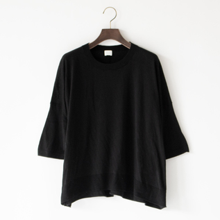 コットンシルク ハーフスリーブプルオーバー(BLACK) コットンシルク ハーフスリーブプルオーバー(BLACK)