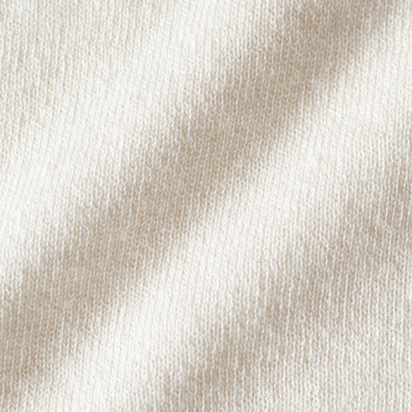さらりとした肌触りのコットンシルク素材(WHITE)