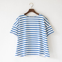 LIGHTWEIGHT STRIPED SHORT SLEEVE WIDE PULLOVER