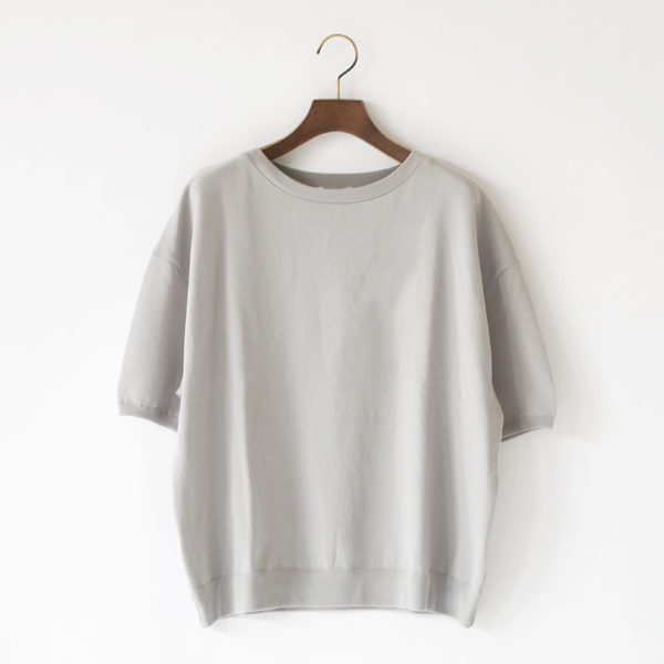 LIGHT GREYからだをつつむ 洗える綿麻ストレッチTシャツ LIGHT GREYからだをつつむ 洗える綿麻ストレッチTシャツ