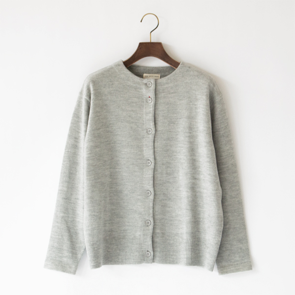 からだをつつむ 天竺編みカーディガン(LIGHT GREY)