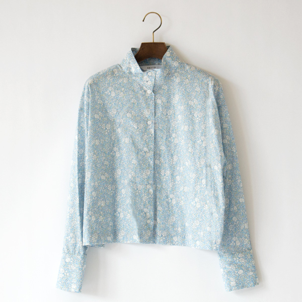 LIBERTY OKKAKE シャツ(BLU)