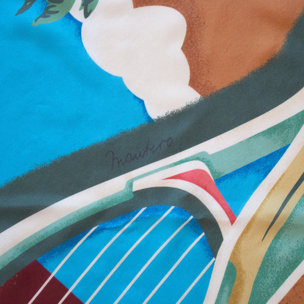 MANTERO シルクスカーフ(68×68)(LIGHT BLUE)