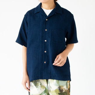 INDIGO HOLIDAY SHIRT／FOB FACTORY / Shop ZUTTO for the long