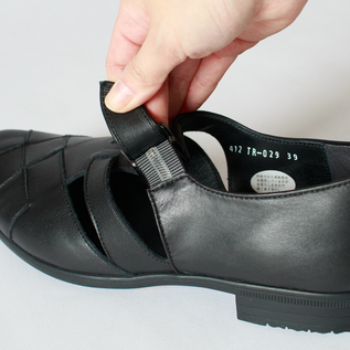 メッシュストラップシューズ TR-029 BLACK／chausser（ショセ）｜愛着