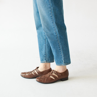 メッシュストラップシューズ TR-029 D.BROWN／chausser（ショセ