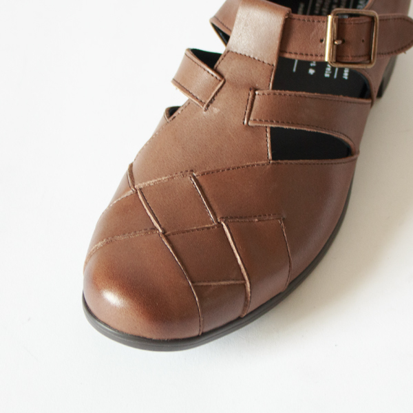 メッシュストラップシューズ TR-029 D.BROWN／chausser（ショセ