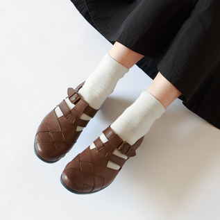 メッシュストラップシューズ TR-029 D.BROWN／chausser（ショセ
