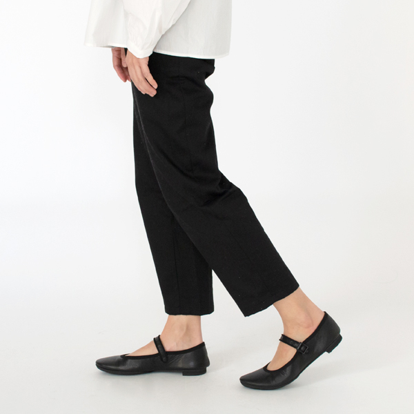TRAVEL SHOES ストラップバレエシューズ レイン TR019 BLACK／chausser