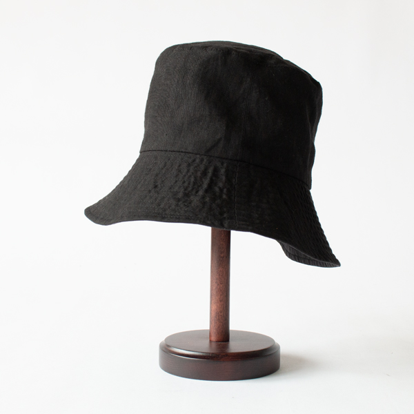 Blackリバーシブルリネンハット luna Blackリバーシブルリネンハット luna