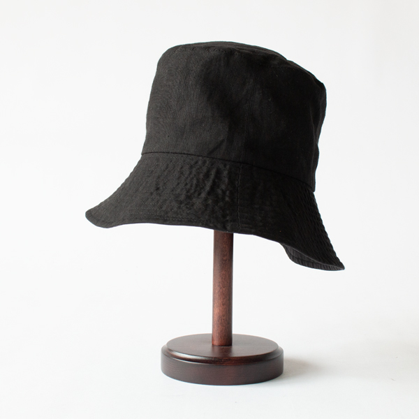 リバーシブルリネンハット luna(Black)
