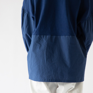 異素材の切り替えがポイントに(BLUE、身長160cm) 異素材の切り替えがポイントに(BLUE、身長160cm)