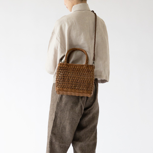 別注】あけびのかご 小出し編み／宮本工芸（みやもとこうげい