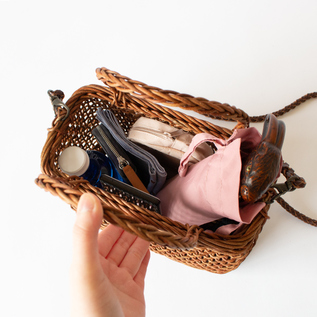 別注】あけびのかご 小出し編み／宮本工芸（みやもとこうげい