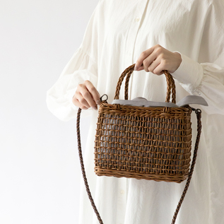 別注】あけびのかご 小出し編み／宮本工芸（みやもとこうげい