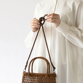 別注】あけびのかご 小出し編み／宮本工芸（みやもとこうげい