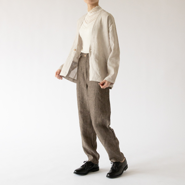 リネンカーディガンとのセットアップもおすすめ リネンカーディガンとのセットアップもおすすめ