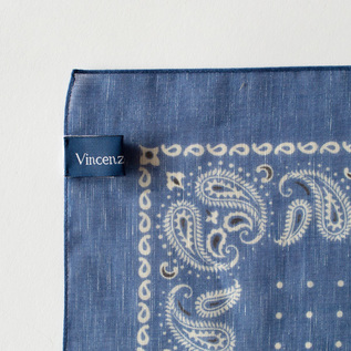 コットンリネンネッカチーフ／Vincenzo Miozza（ヴィンセンツォ