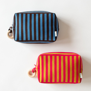 STRIPE KNIT POUCH MEDIUM