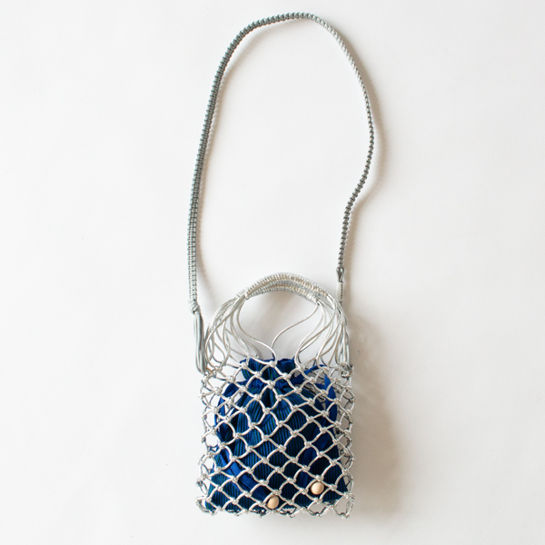 ショルダーバッグ MACRAME SILVER with pouch(BLUE)
